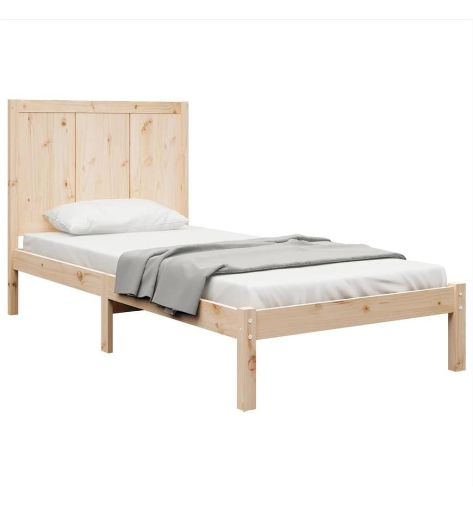 Cadre de lit Bois de pin massif 100x200 cm