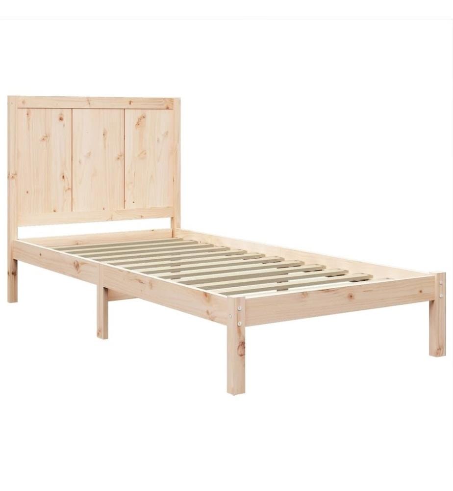 Cadre de lit Bois de pin massif 100x200 cm