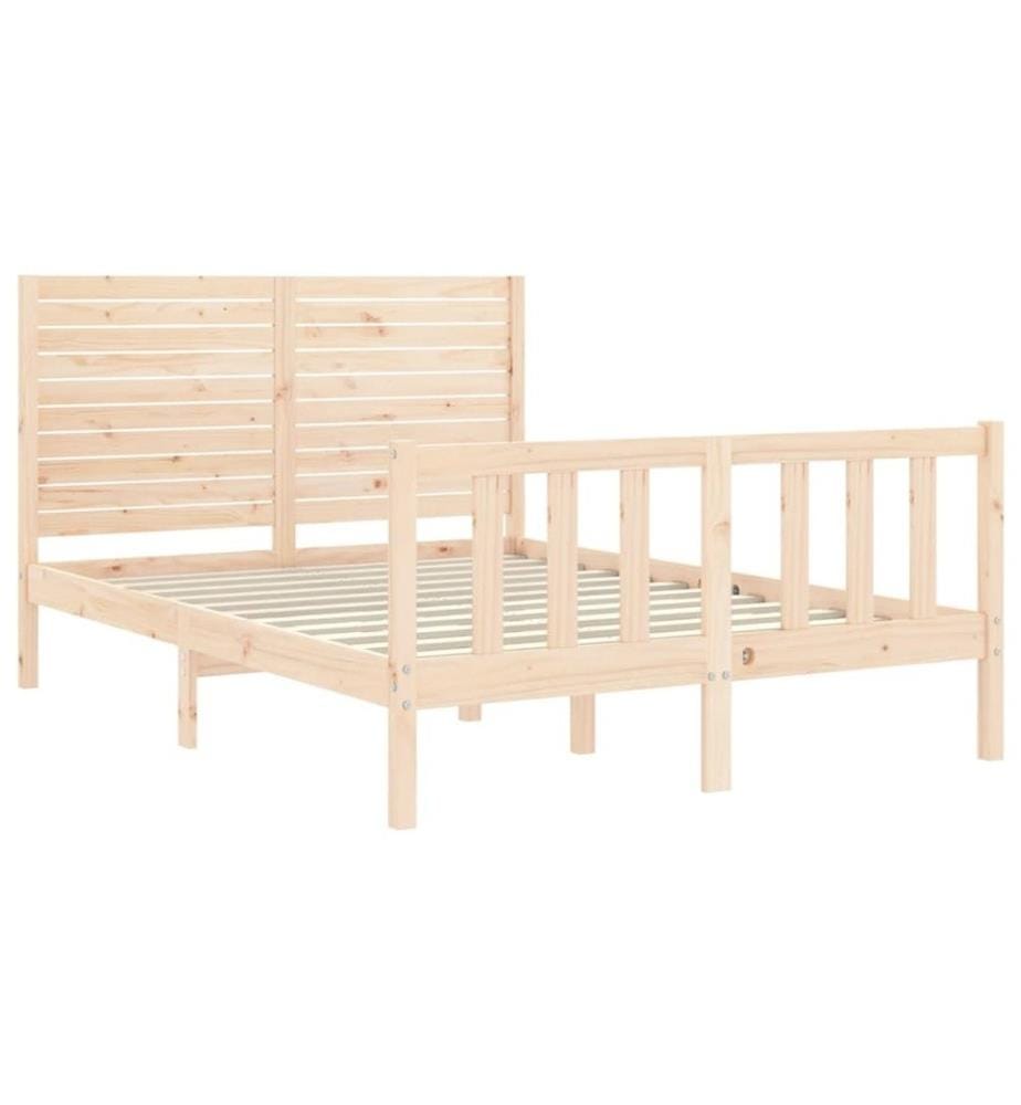 Massivholzbett mit Kopfteil