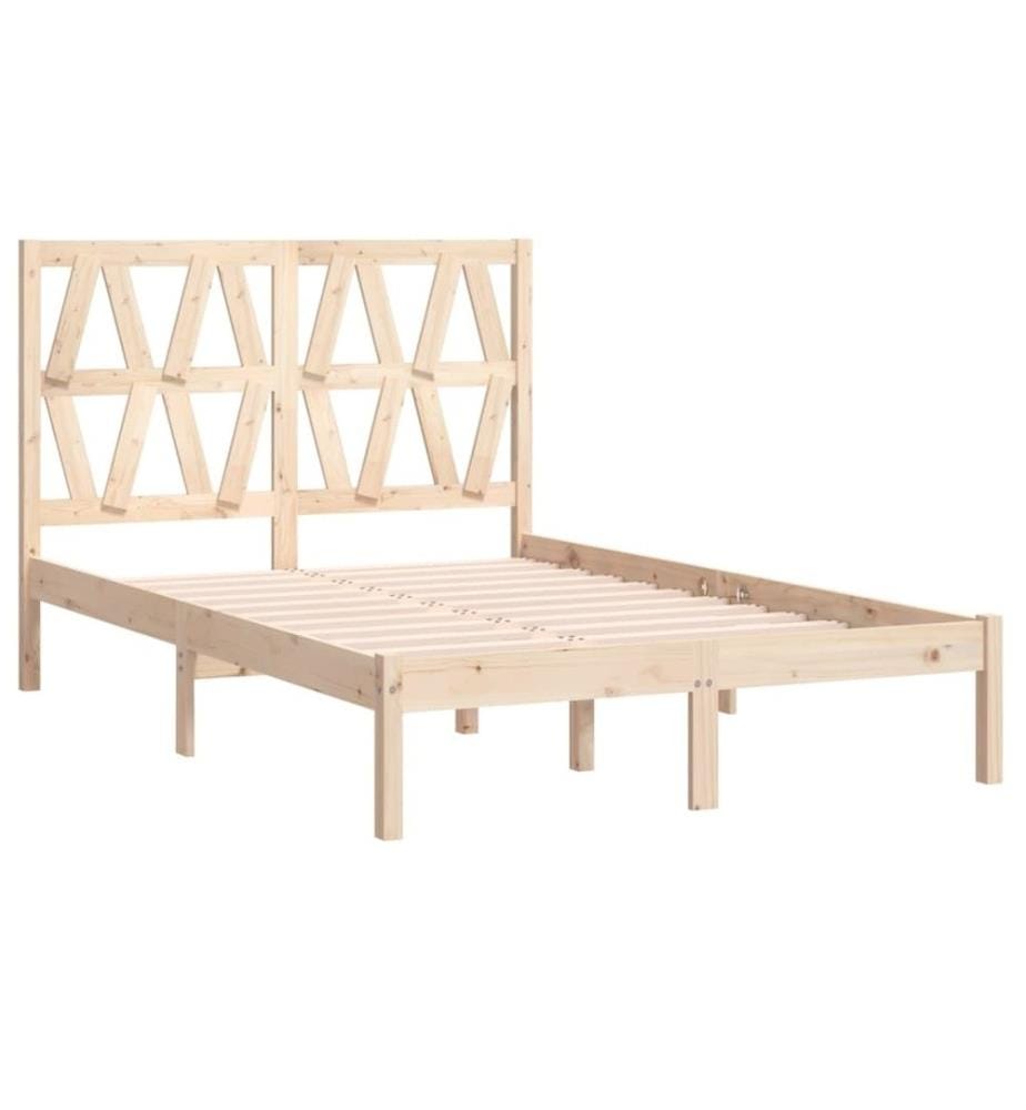 Cadre de lit bois de pin massif 135x190 cm double