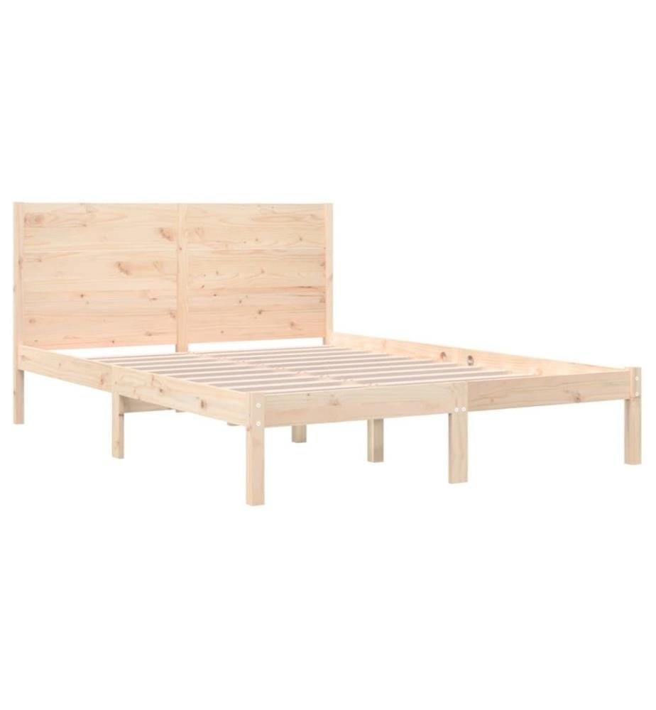 Cadre de lit Bois de pin massif 160x200 cm