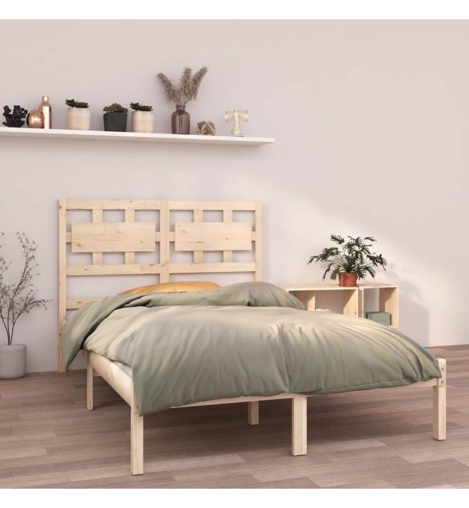 Cadre de lit bois massif 135x190 cm double