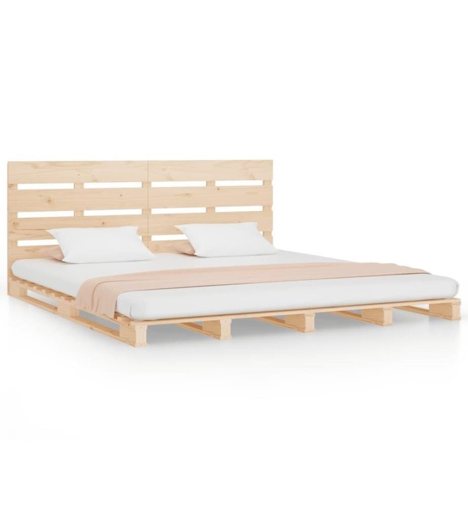 Cadre de lit 180x200 cm Bois de pin massif Super King