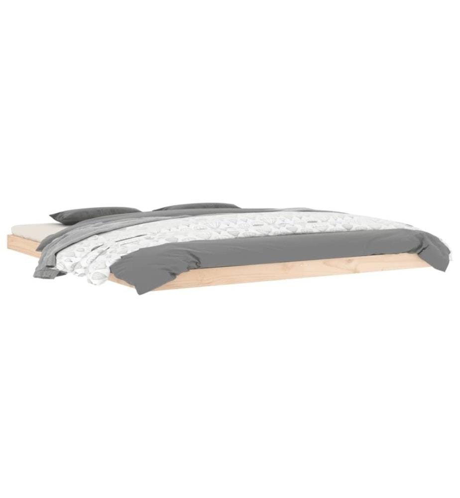 Cadre de lit 180x200 cm Super King bois de pin massif