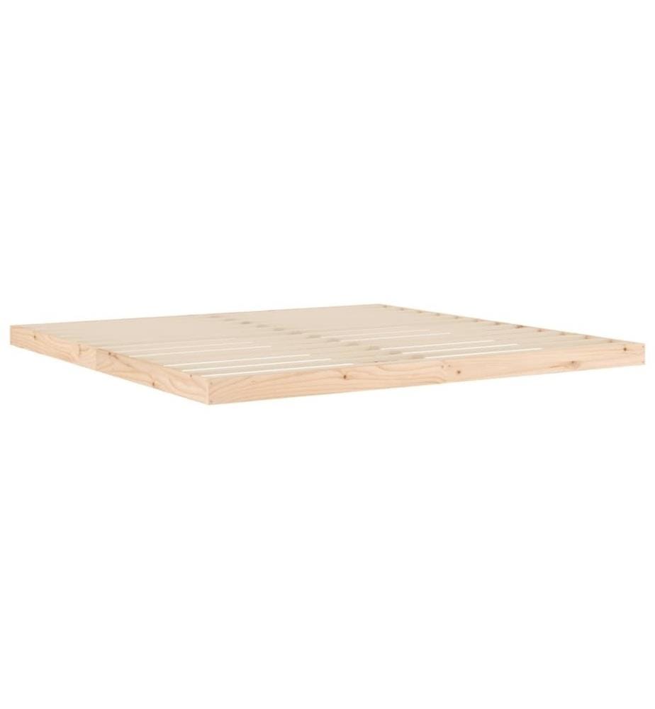 Cadre de lit 200x200 cm bois de pin massif