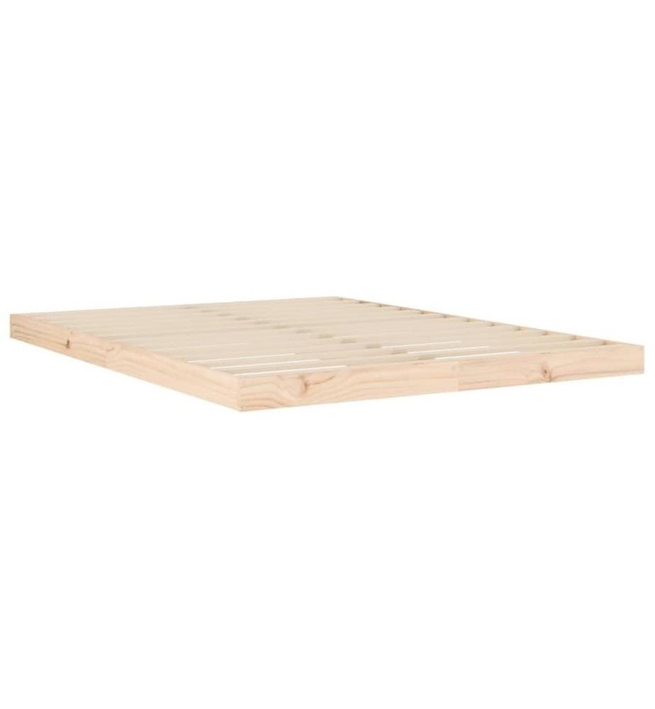 Cadre de lit 140x190 cm bois de pin massif