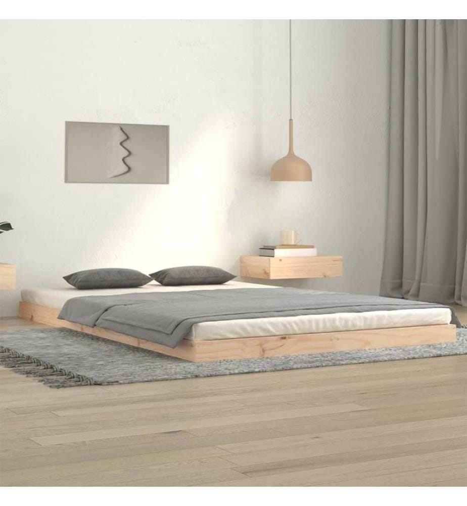 Cadre de lit 120x200 cm bois de pin massif