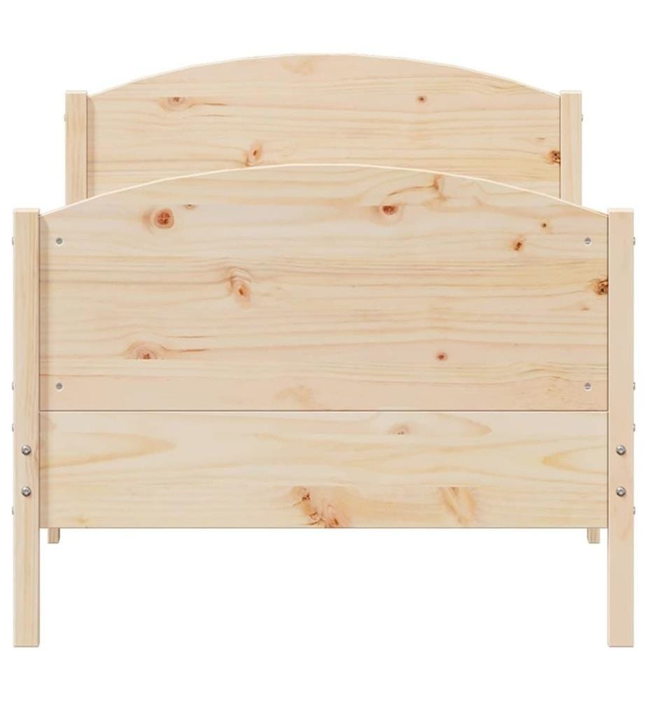 Cadre de lit et tête de lit 100x200 cm bois de pin massif