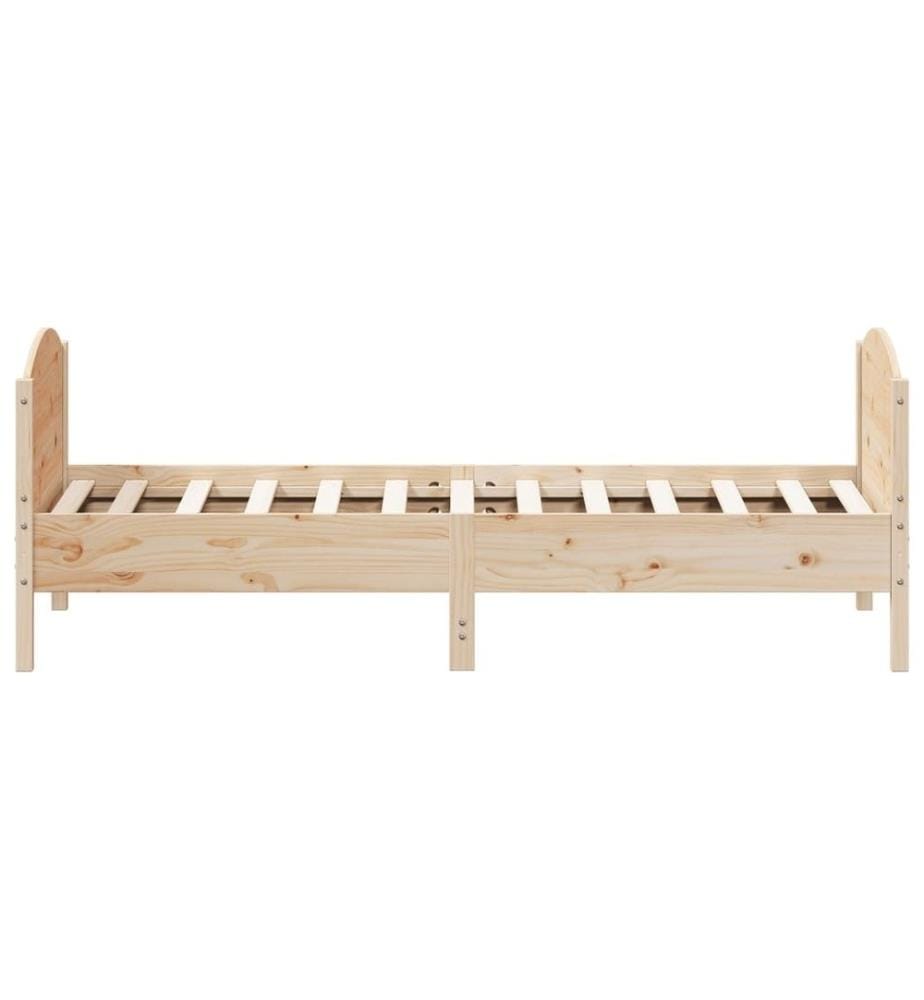 Cadre de lit avec tête de lit 75x190 cm bois de pin massif
