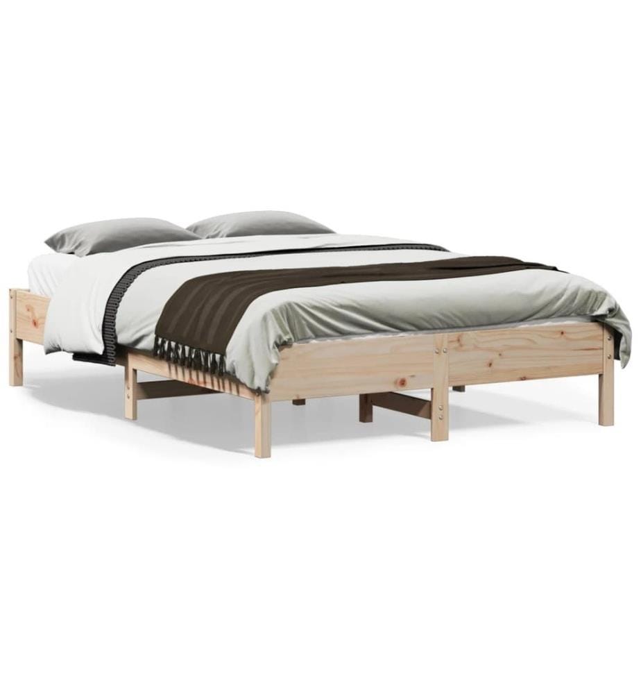 Cadre de lit 140x190 cm bois de pin massif