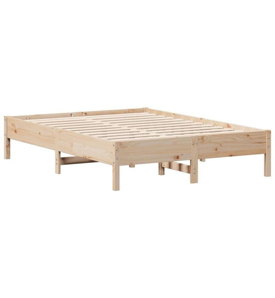 Cadre de lit 140x190 cm bois de pin massif