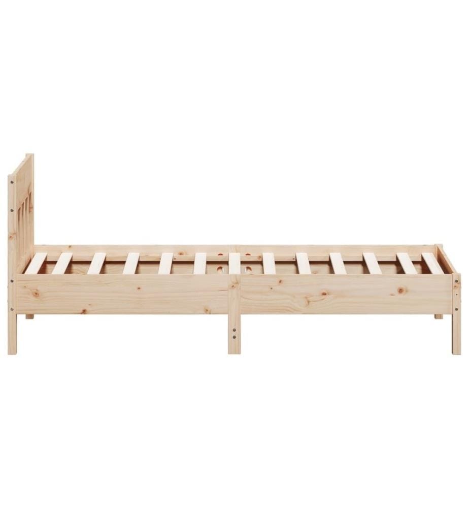 Cadre de lit avec tête de lit 90x190 cm bois de pin massif