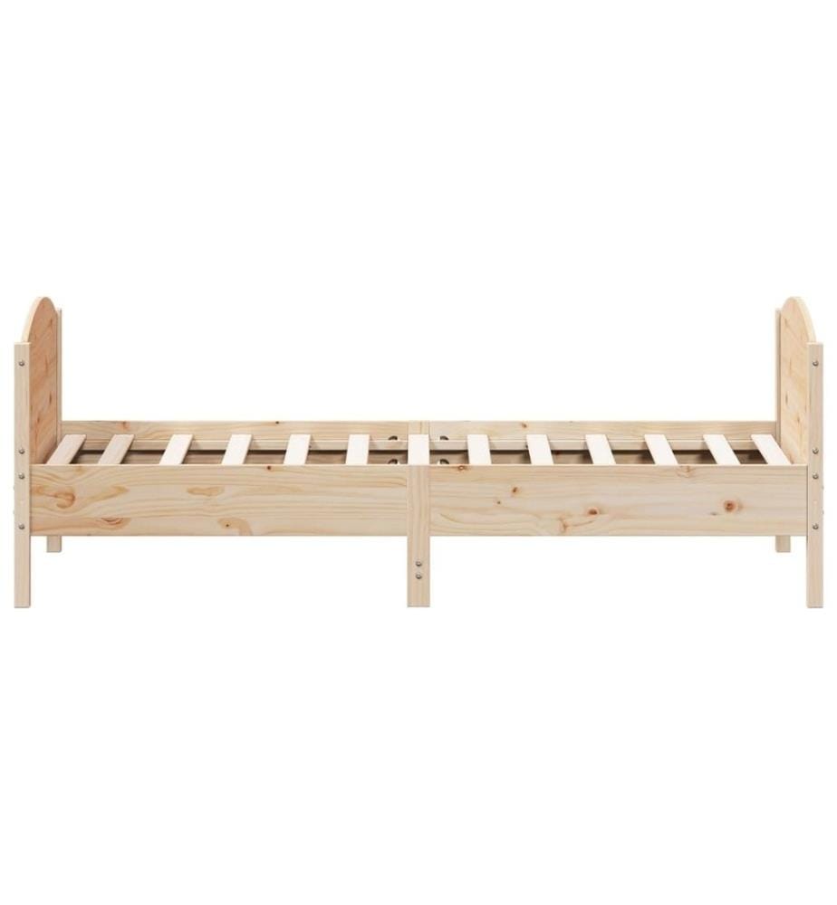 Cadre de lit avec tête de lit 90x190 cm bois de pin massif
