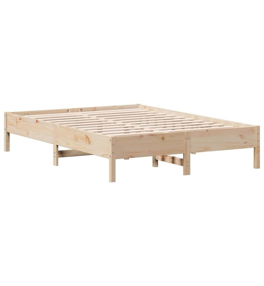 Cadre de lit 150x200 cm bois de pin massif