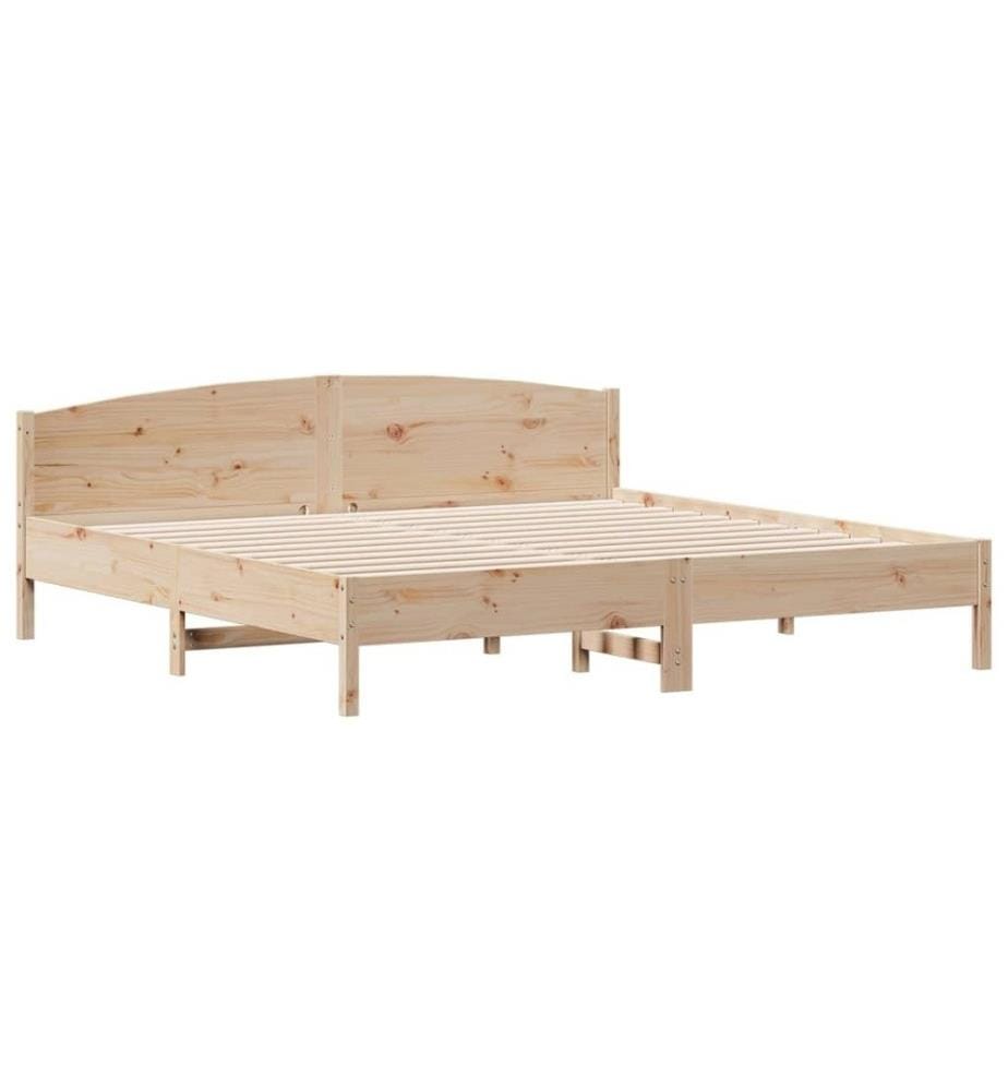 Cadre de lit avec tête de lit 200x200 cm Bois de pin massif