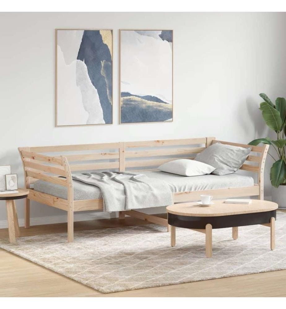 Lit de jour 80x200 cm Bois de pin massif