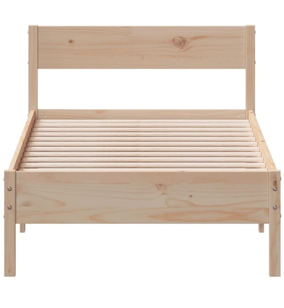 Cadre de lit et tête de lit 100x200 cm bois de pin massif