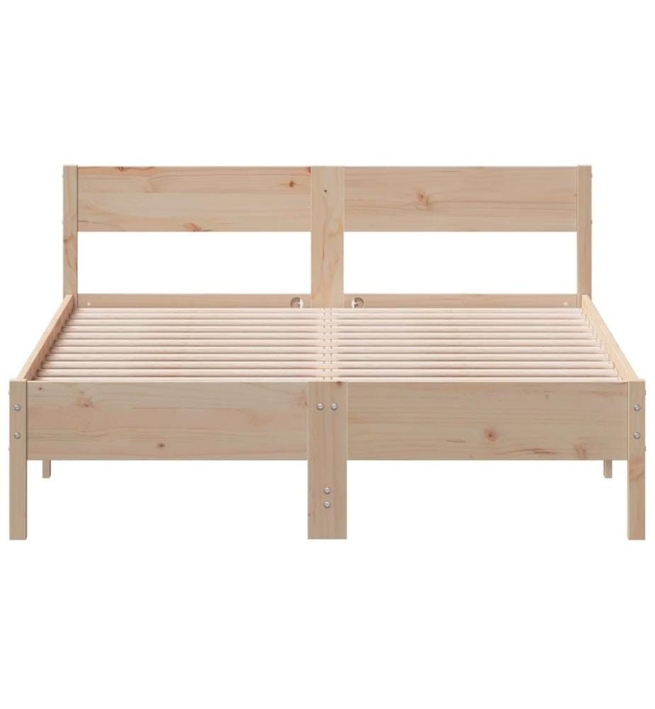 Cadre de lit avec tête de lit 120x190 cm bois de pin massif