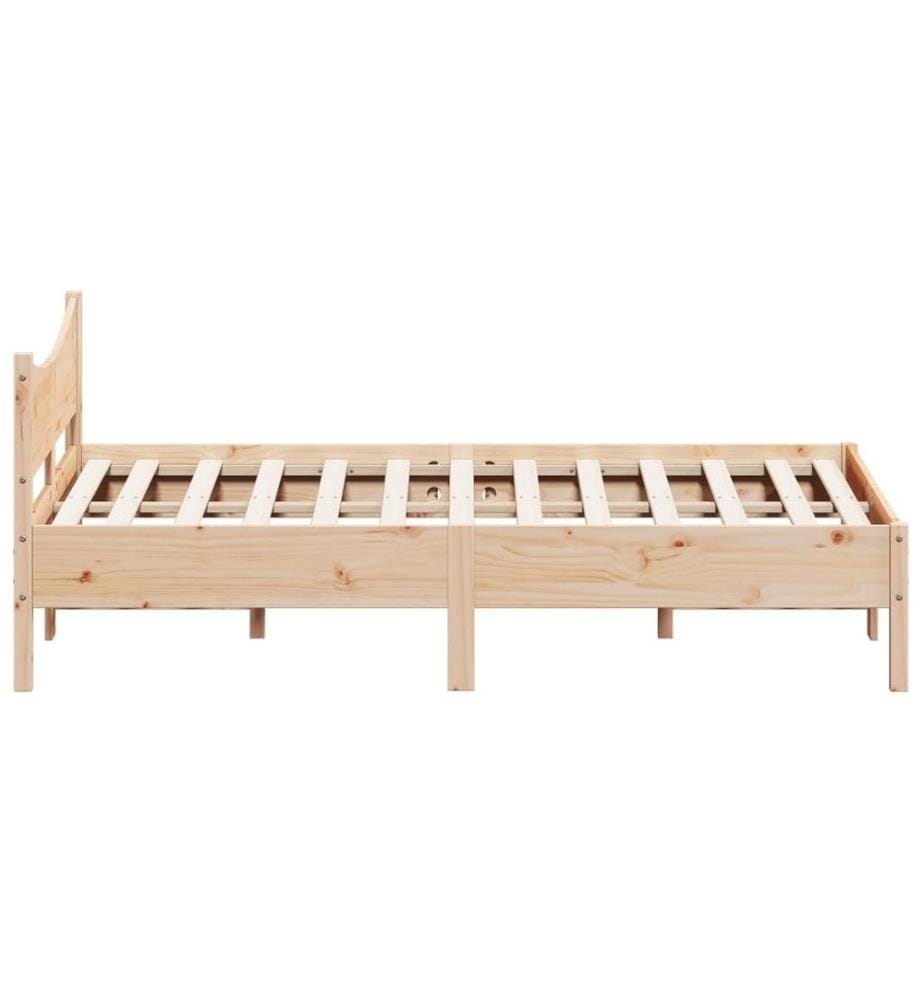 Cadre de lit 140x200 cm bois de pin massif