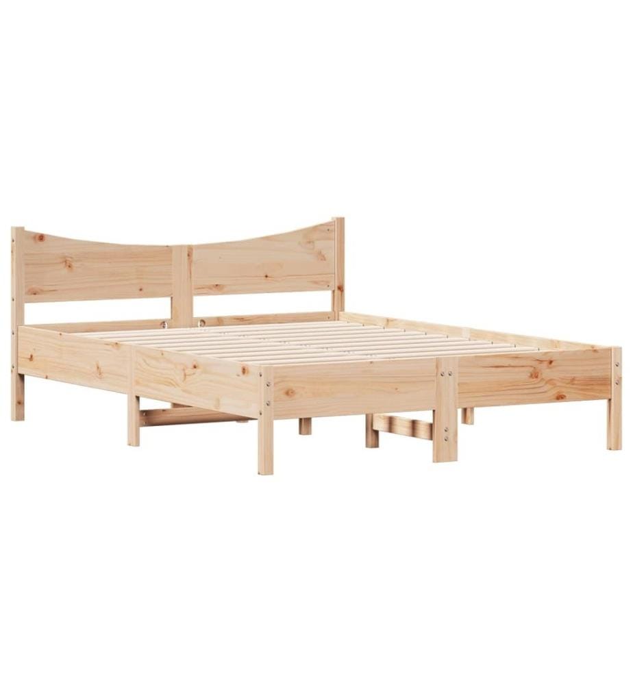 Cadre de lit 120x200 cm bois de pin massif