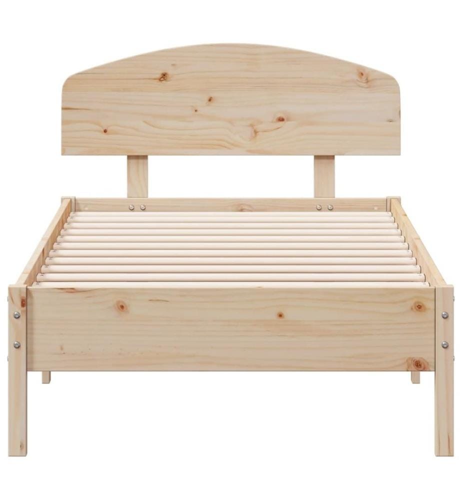 Cadre de lit avec tête de lit 90x200 cm bois de pin massif