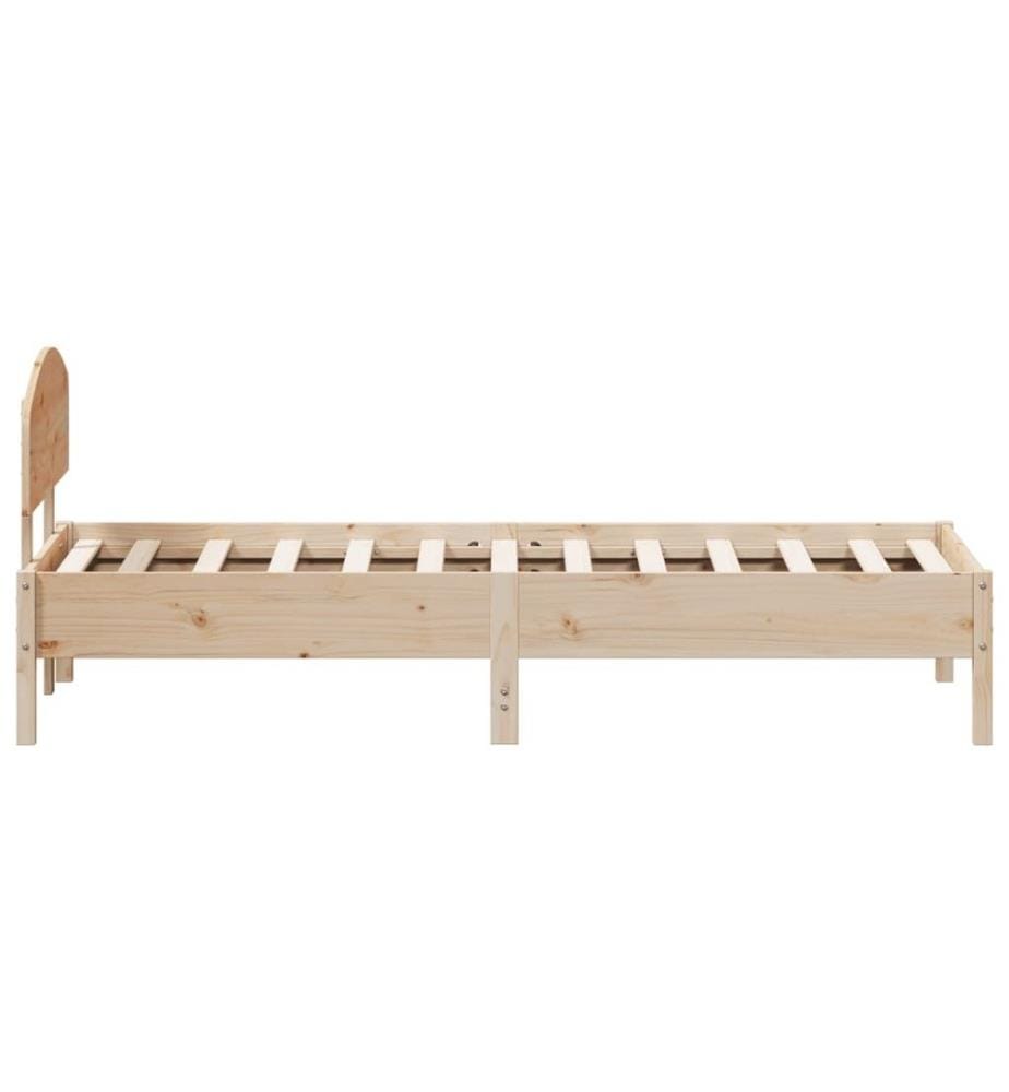Cadre de lit avec tête de lit 90x200 cm bois de pin massif