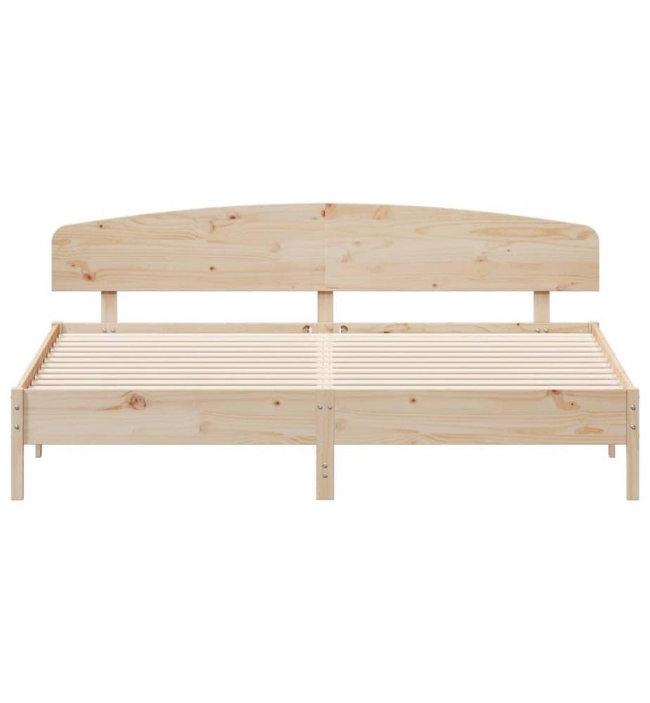 Cadre de lit avec tête de lit 200x200 cm Bois de pin massif