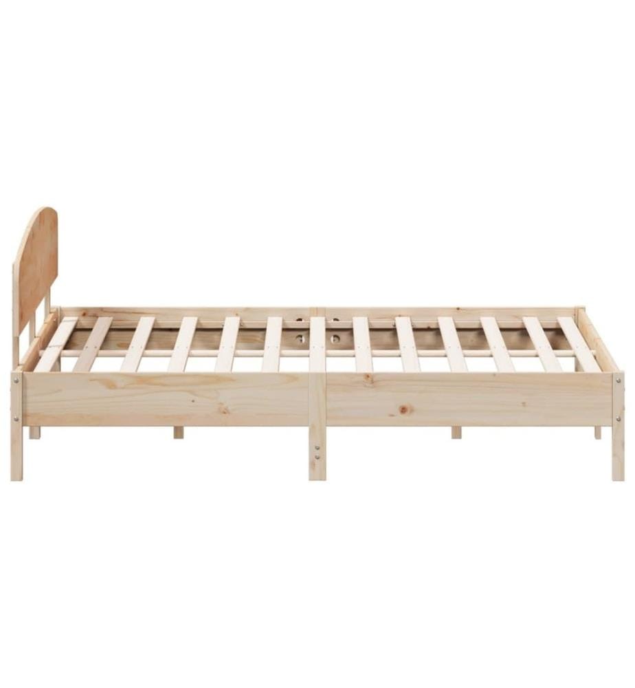 Cadre de lit avec tête de lit 200x200 cm Bois de pin massif