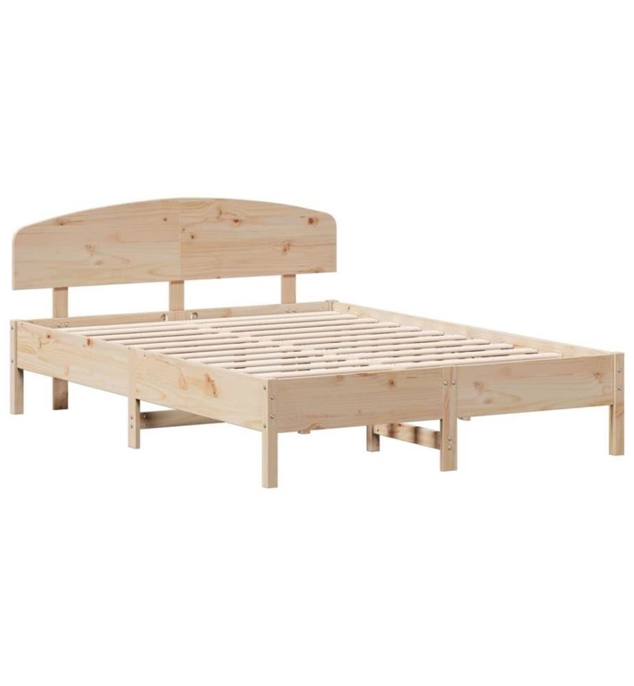 Cadre de lit avec tête de lit 160x200 cm bois de pin massif