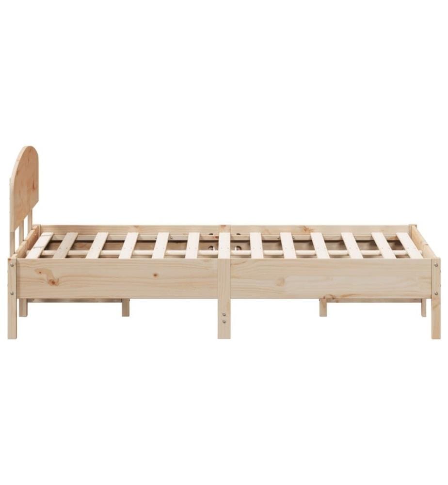 Cadre de lit avec tête de lit 135x190 cm bois de pin massif
