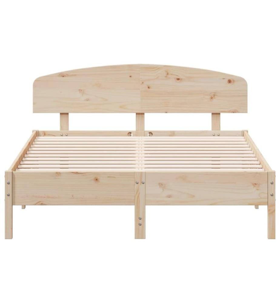 Cadre de lit avec tête de lit 150x200 cm bois de pin massif