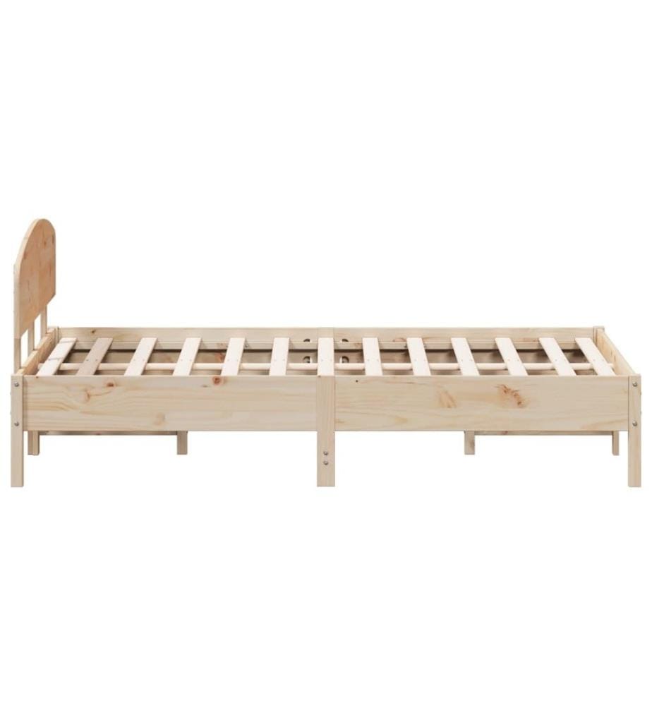 Cadre de lit avec tête de lit 150x200 cm bois de pin massif
