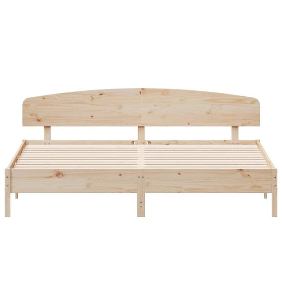 Cadre de lit avec tête de lit 180x200 cm bois de pin massif