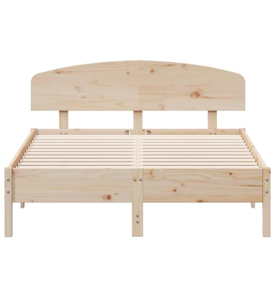 Cadre de lit avec tête de lit 120x190 cm bois de pin massif