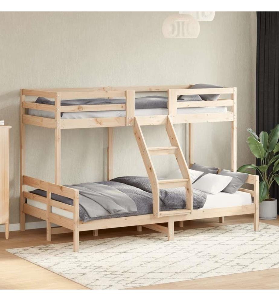 Lit superposé 80x200/120x200 cm bois de pin massif