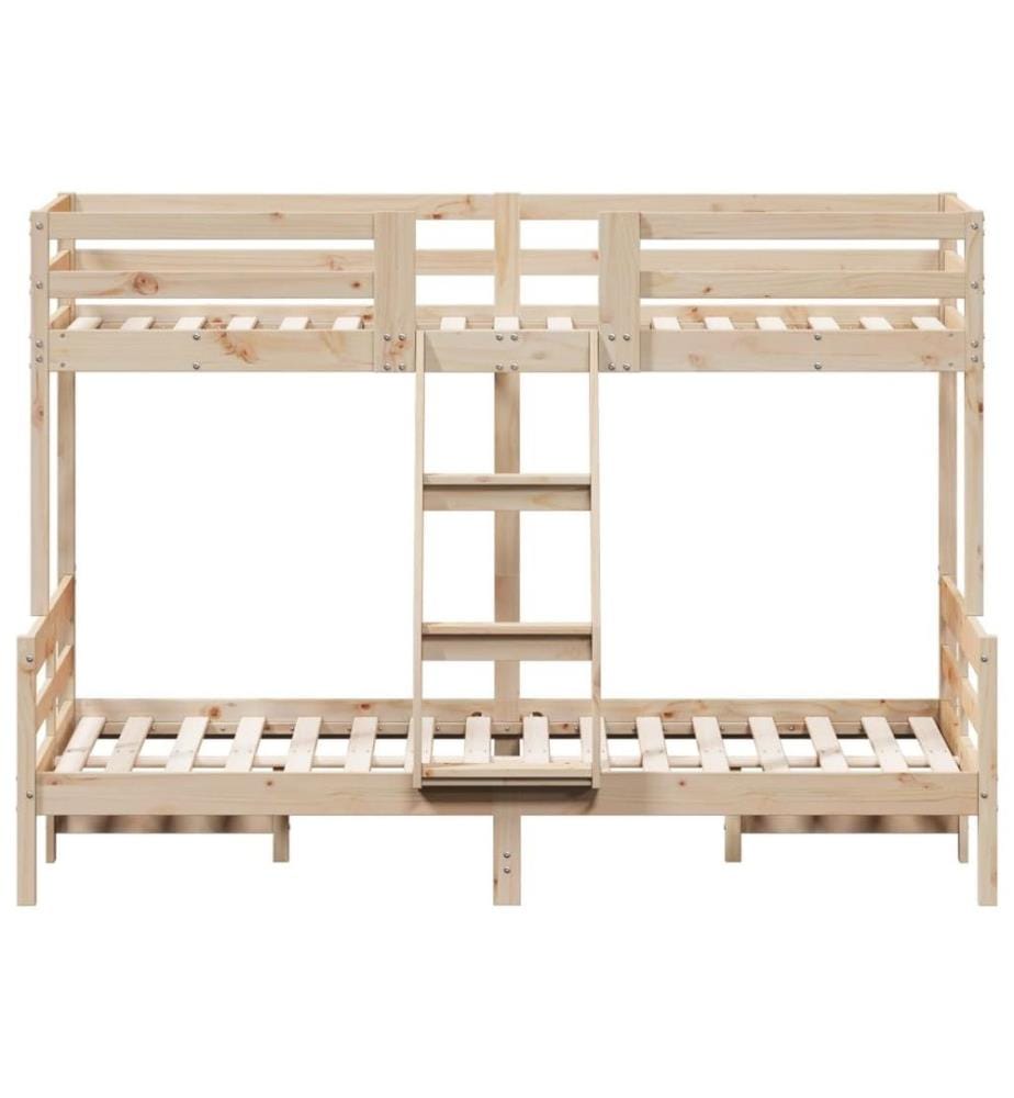 Lit superposé 80x200/120x200 cm bois de pin massif