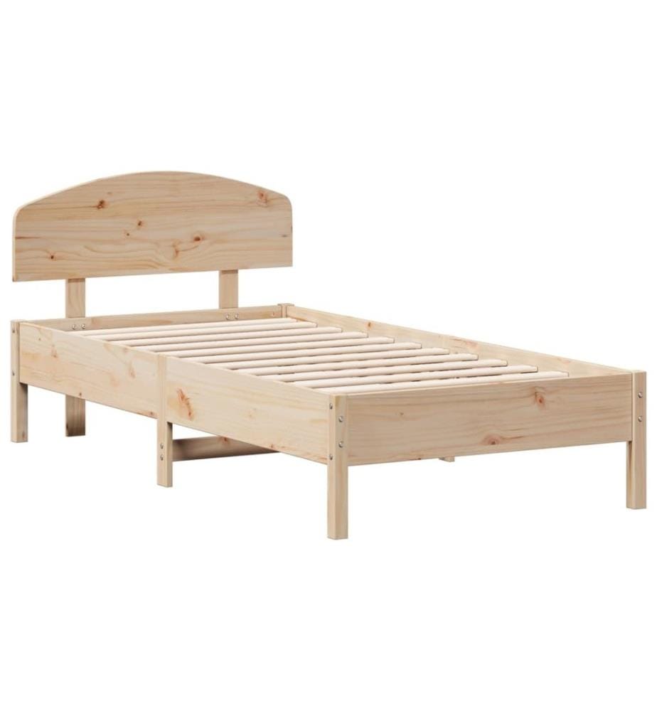 Cadre de lit avec tête de lit 90x190 cm bois de pin massif