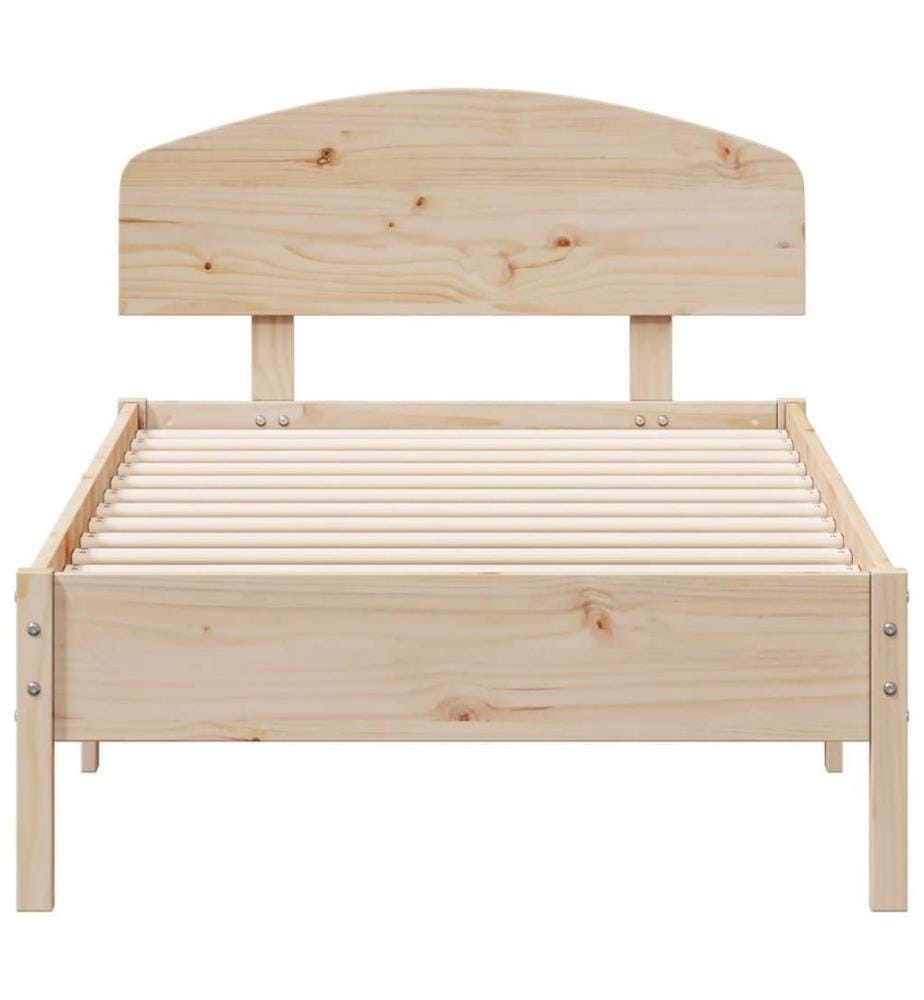 Cadre de lit avec tête de lit 90x190 cm bois de pin massif
