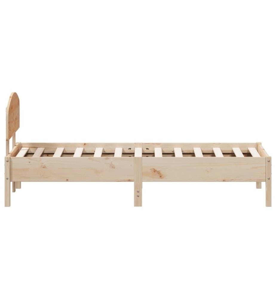 Cadre de lit avec tête de lit 90x190 cm bois de pin massif