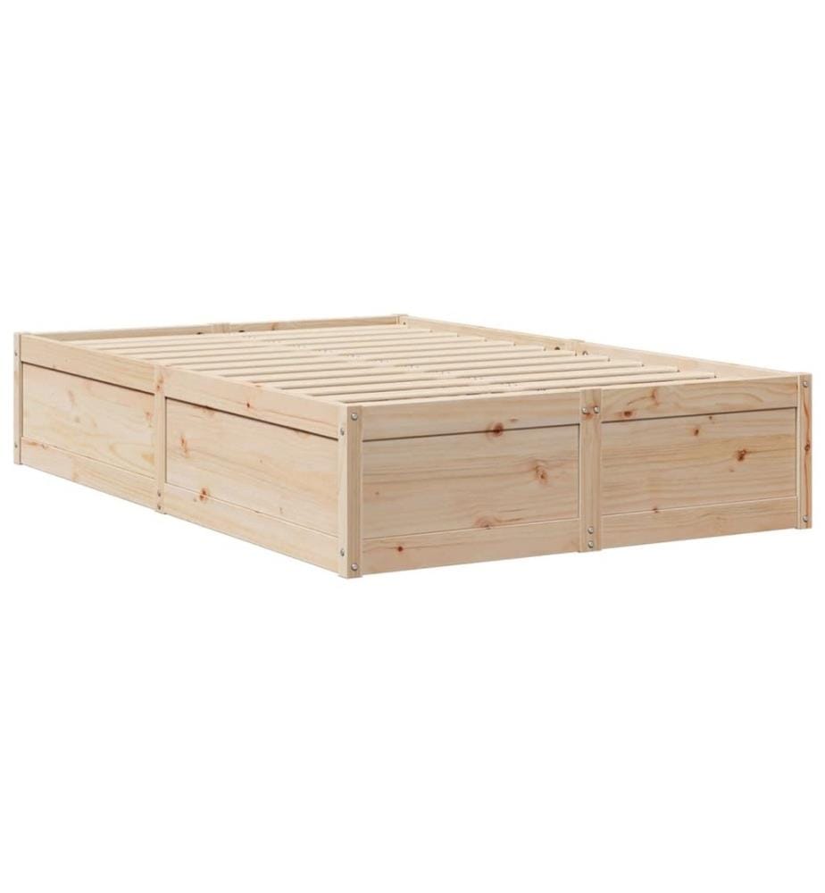 Lit avec matelas 120x190 cm bois massif de pin