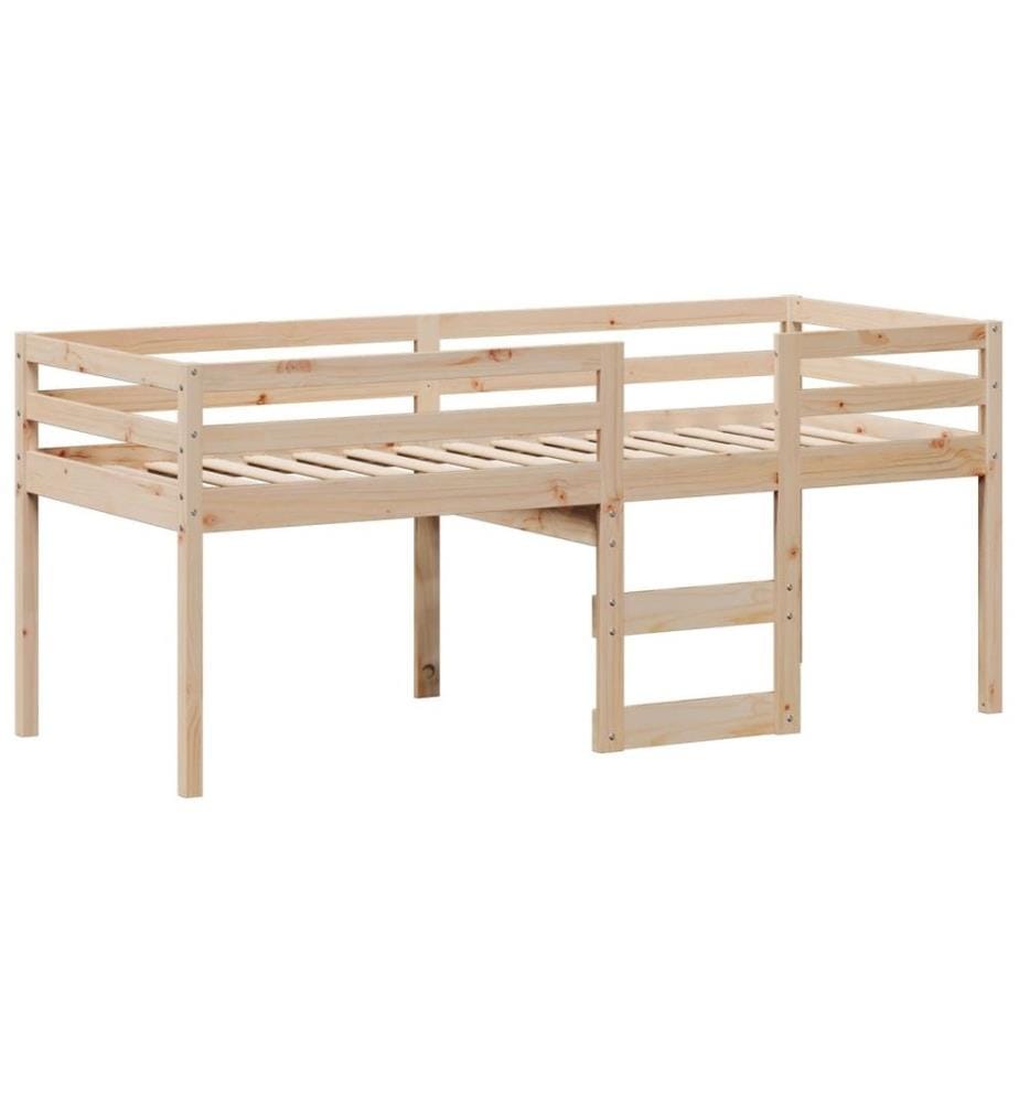Lit haut avec toit 75x190 cm bois de pin massif