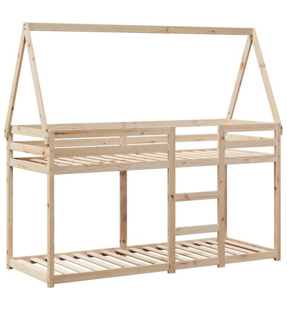 Lit superposé avec toit 90x190 cm bois massif de pin