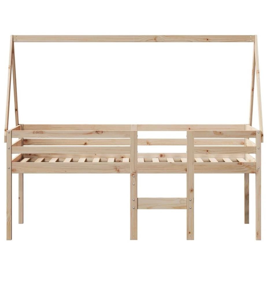 Lit haut avec toit 90x190 cm bois de pin massif