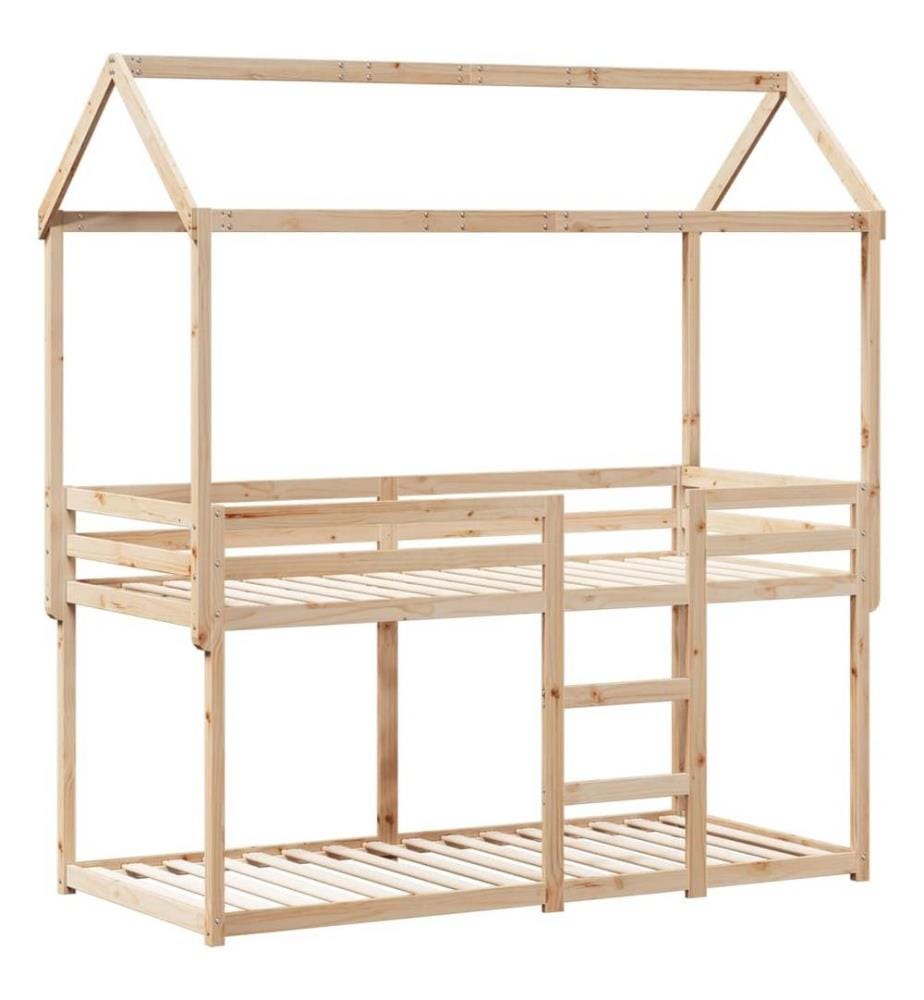 Lit superposé avec toit 75x190 cm bois de pin massif