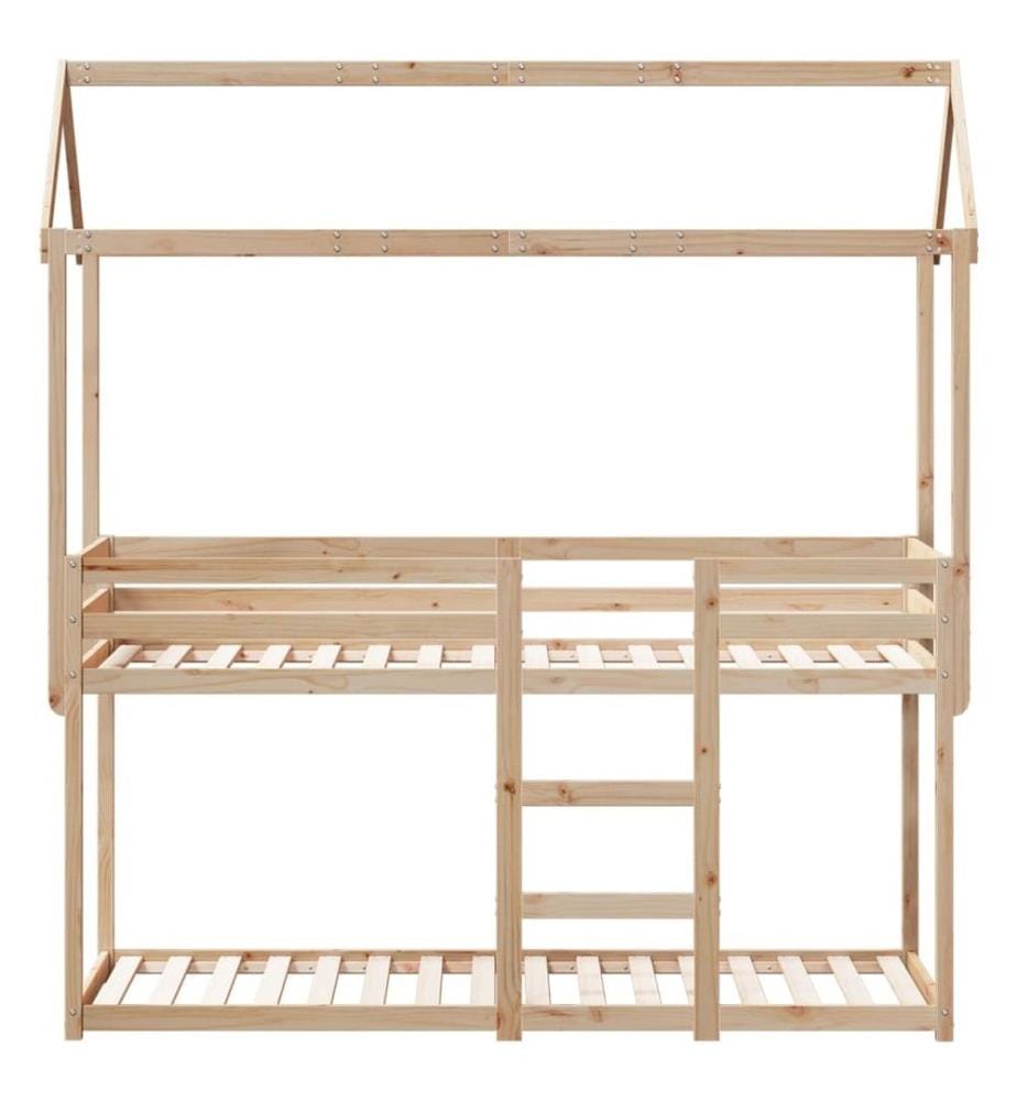 Lit superposé avec toit 75x190 cm bois de pin massif
