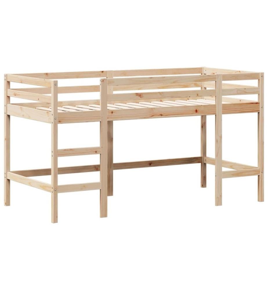 Lit superposé et échelle et toit 80x200 cm bois de pin massif