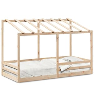 Kinderbett mit Dach 100x200 cm Massivholz Kiefer