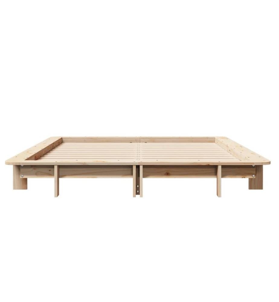 Cadre de lit sans matelas 140x200 cm bois massif de pin