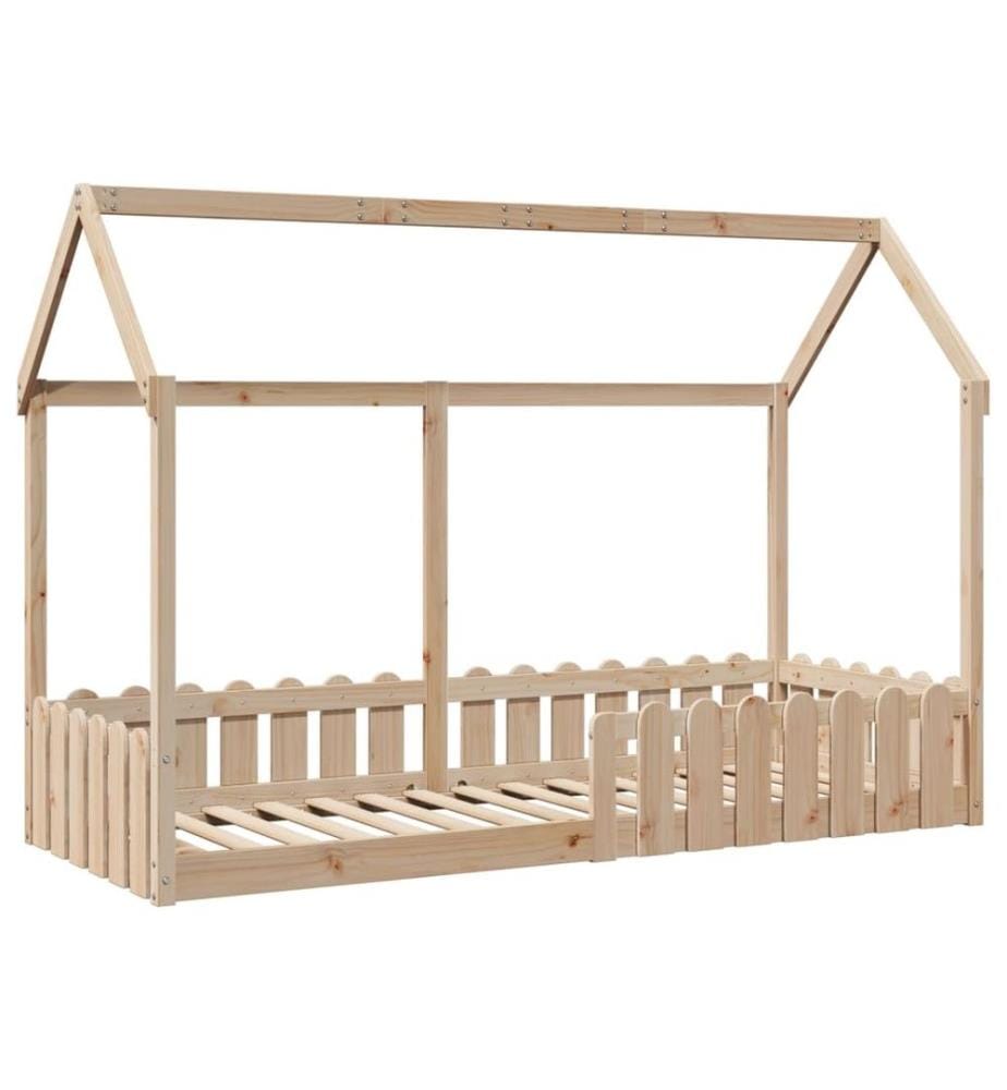 Cadre de lit d'enfants forme de maison 80x200cm bois pin massif