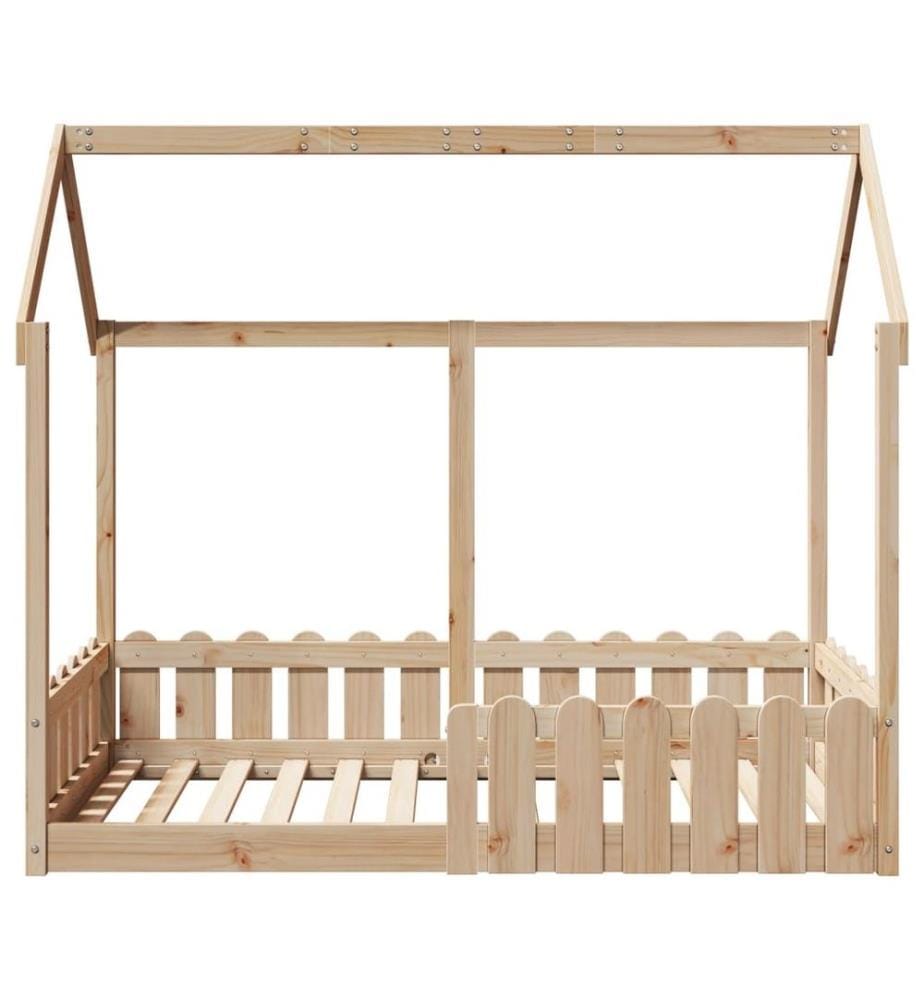 Kinderbett Hausbett 80x160 cm Massivholz Kiefer